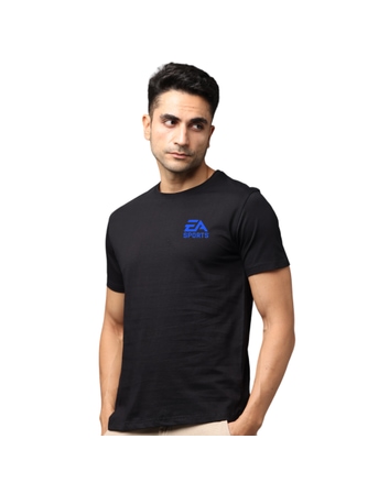 The Game Greys&Blues Pima Round neck T-Shirt-Black